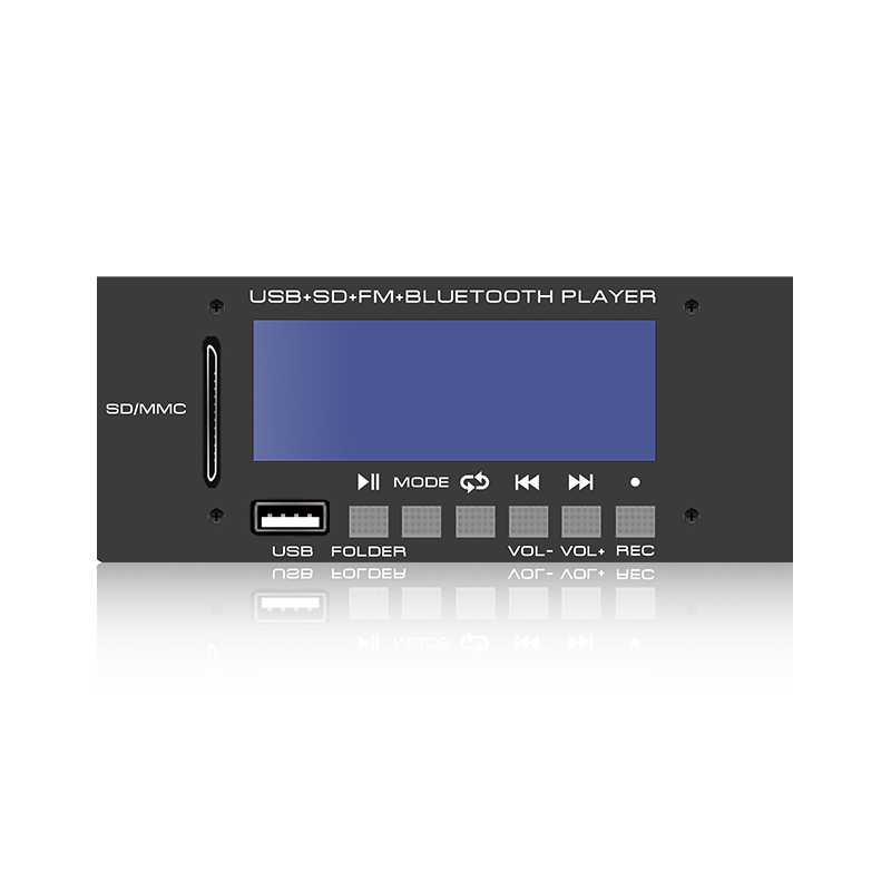 LCD6228: ช่องเสียบ SD/USB หกปุ่ม หน้าจอ LCD เครื่องเล่น MP3 พร้อม Bluetooth, TWS