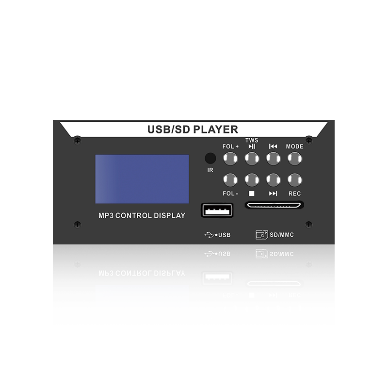 LCD8226: ขั้วต่อ IR Remote SD/USB แปดปุ่ม หน้าจอ LCD เครื่องเล่น MP3 พร้อม Bluetooth, TWS