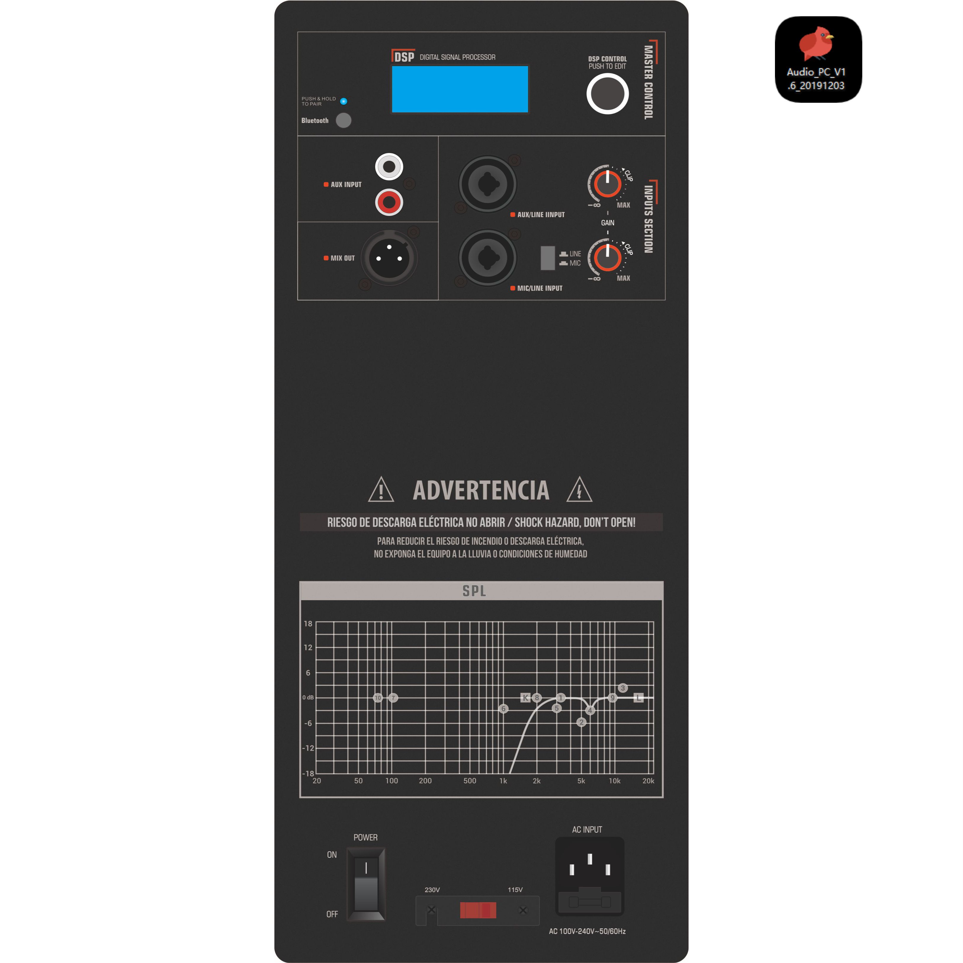 DSP1901 Pro แอมพลิฟายเออร์ลำโพงแบบแอคทีฟ 2 ทาง
