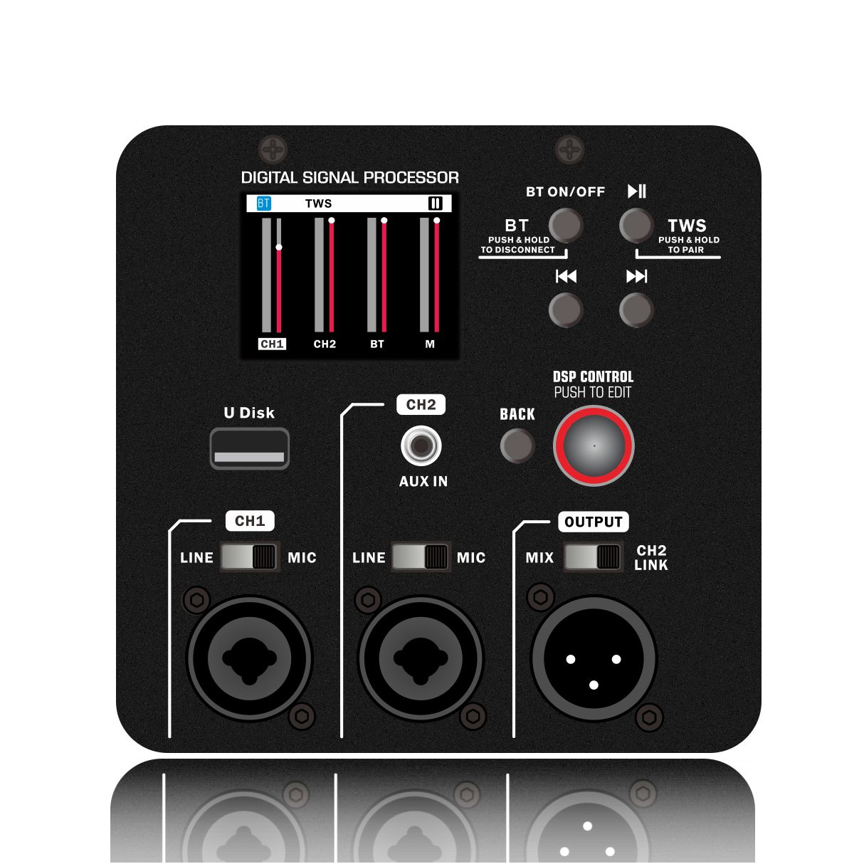 DSP2501 แอมพลิฟายเออร์ลำโพงแอคทีฟแบบเต็มช่วง