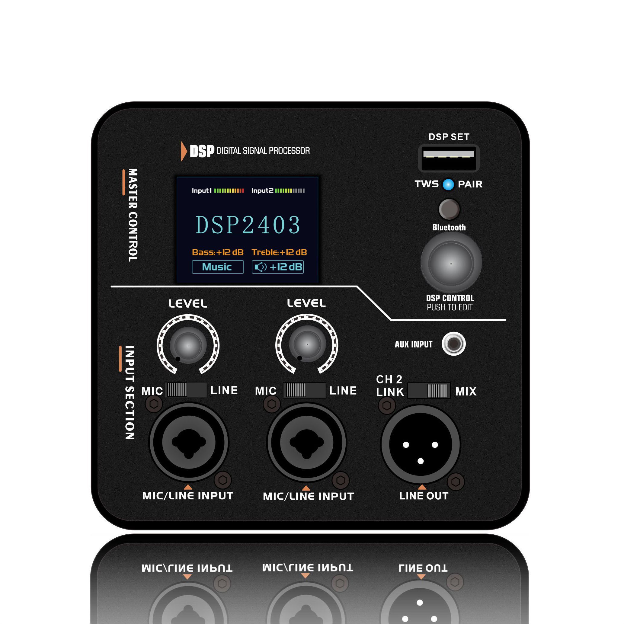 DSP2403 แอมพลิฟายเออร์ลำโพงแอคทีฟแบบเต็มช่วง