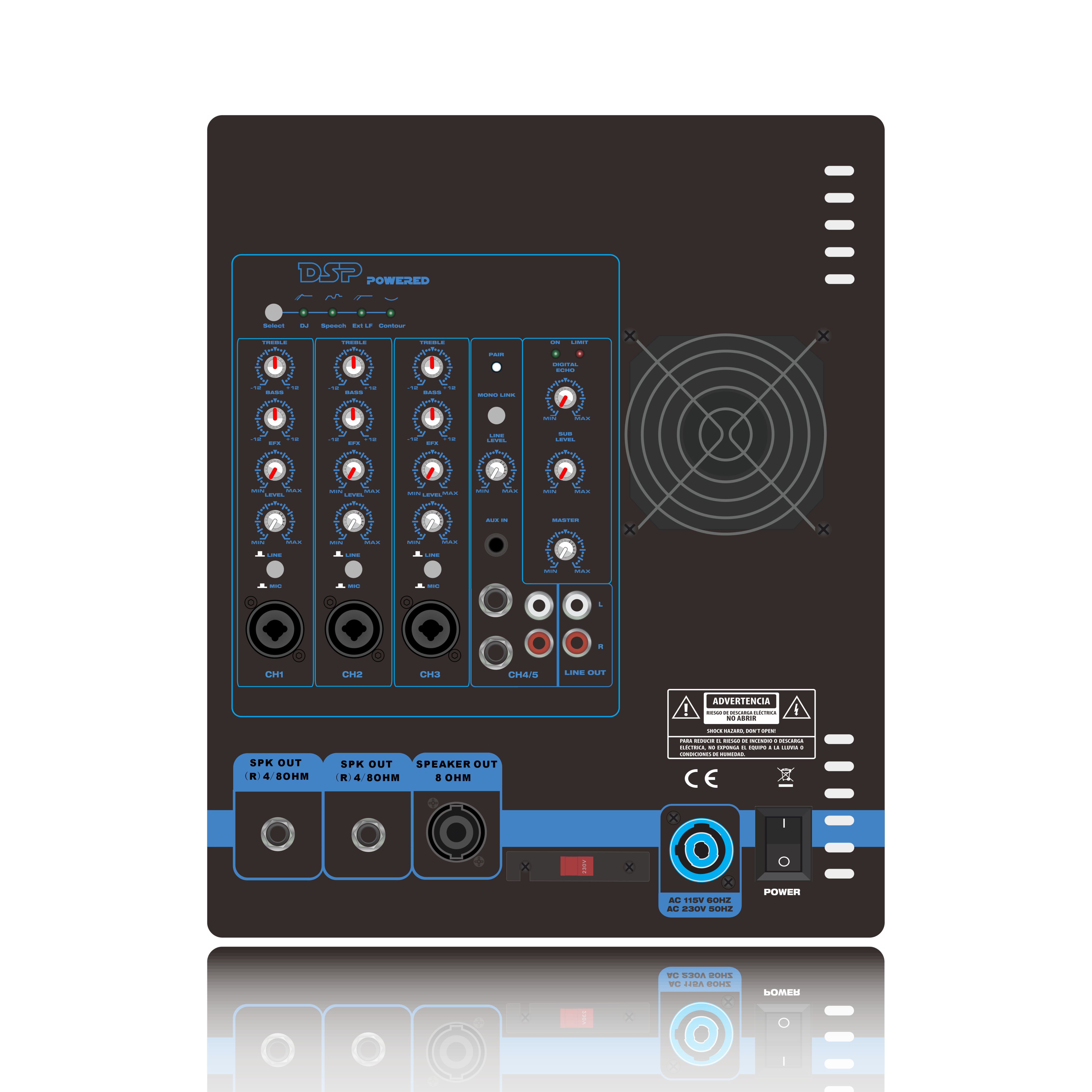 PL82DSP เครื่องขยายสัญญาณเสียงระบบลำโพง Line Array 2.1-2.2