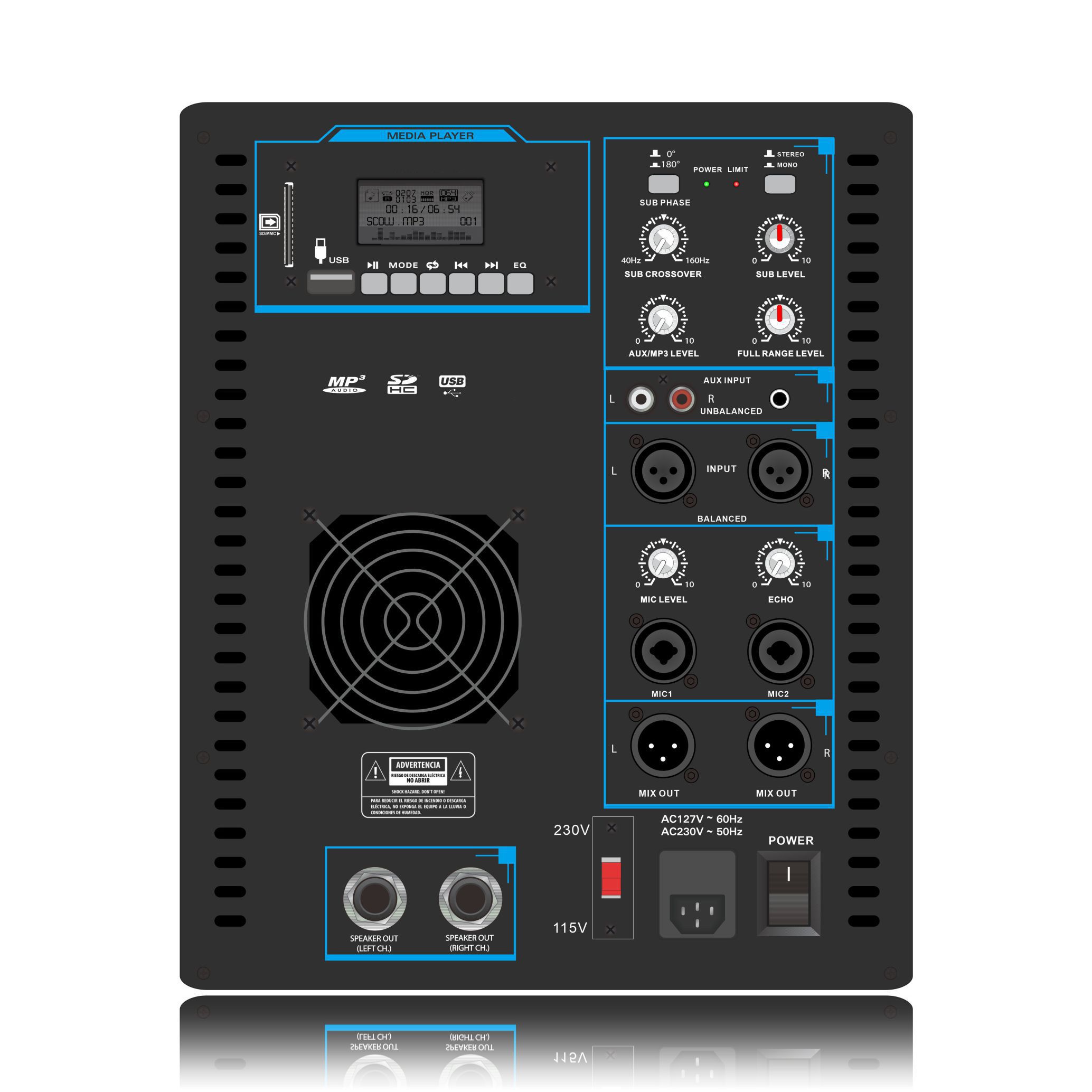 SUB15 เครื่องขยายเสียงระบบลำโพง Line Array 2.1-2.2
