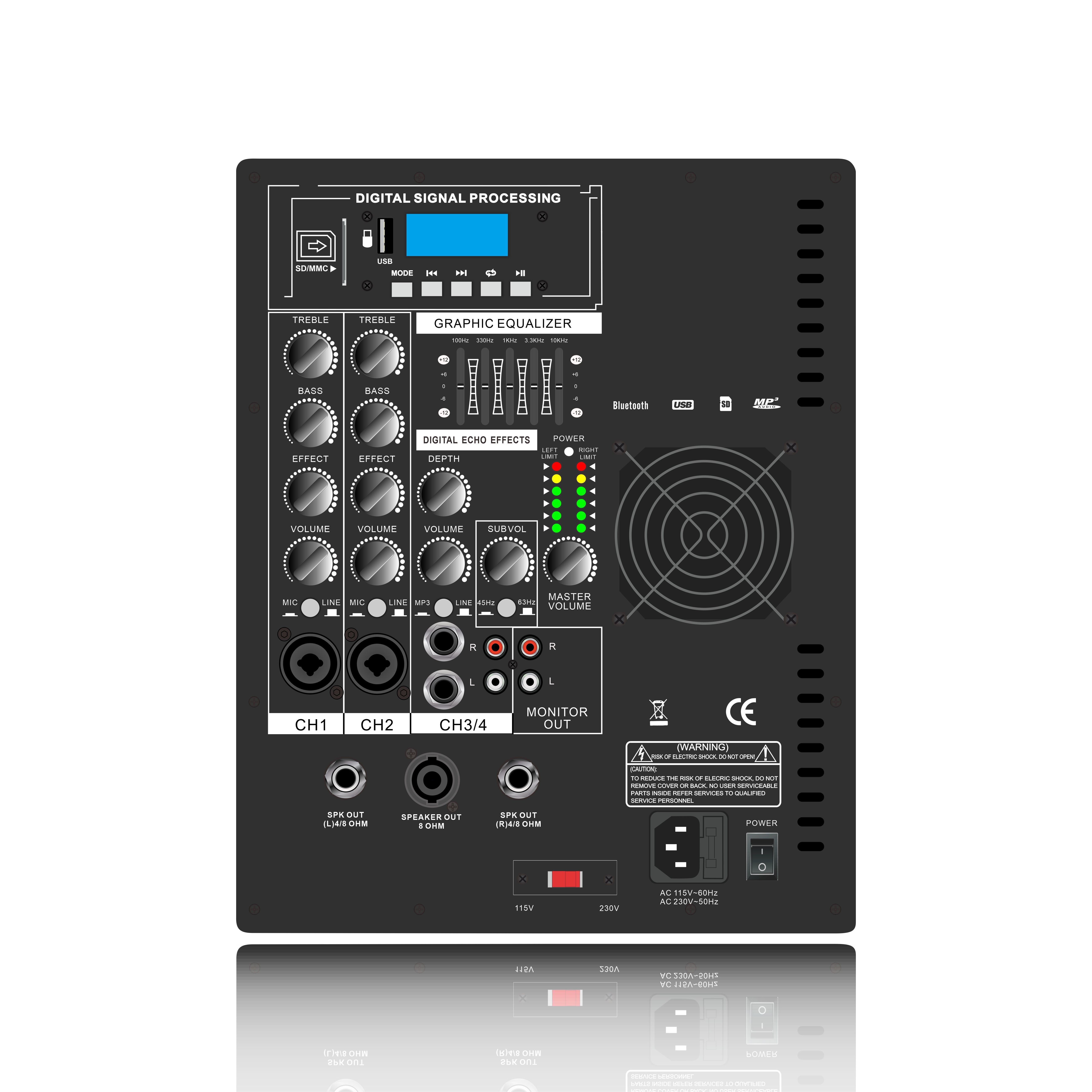 EON206SUB Line Array Speaker System เพาเวอร์แอมป์ 2.1-2.2