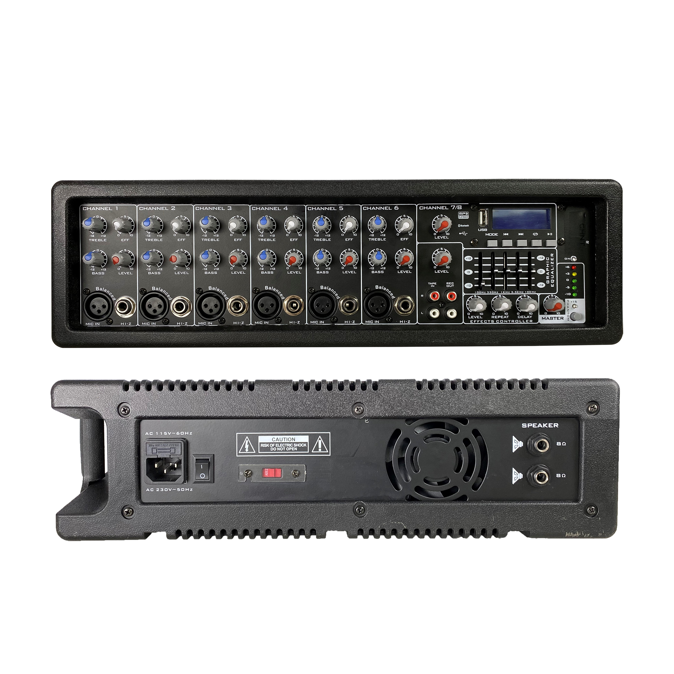 มิกเซอร์ PA แบบกล่องพลาสติก 8 ช่อง SD506